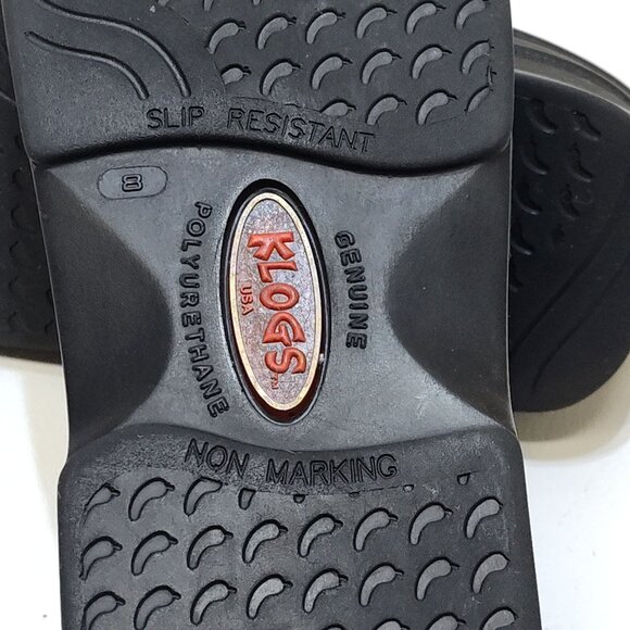 Klogs Springfield Black Slip-On Clogs US 8 Slip-Resistant Sole Orthotic-Friendly - Picture 11 of 11